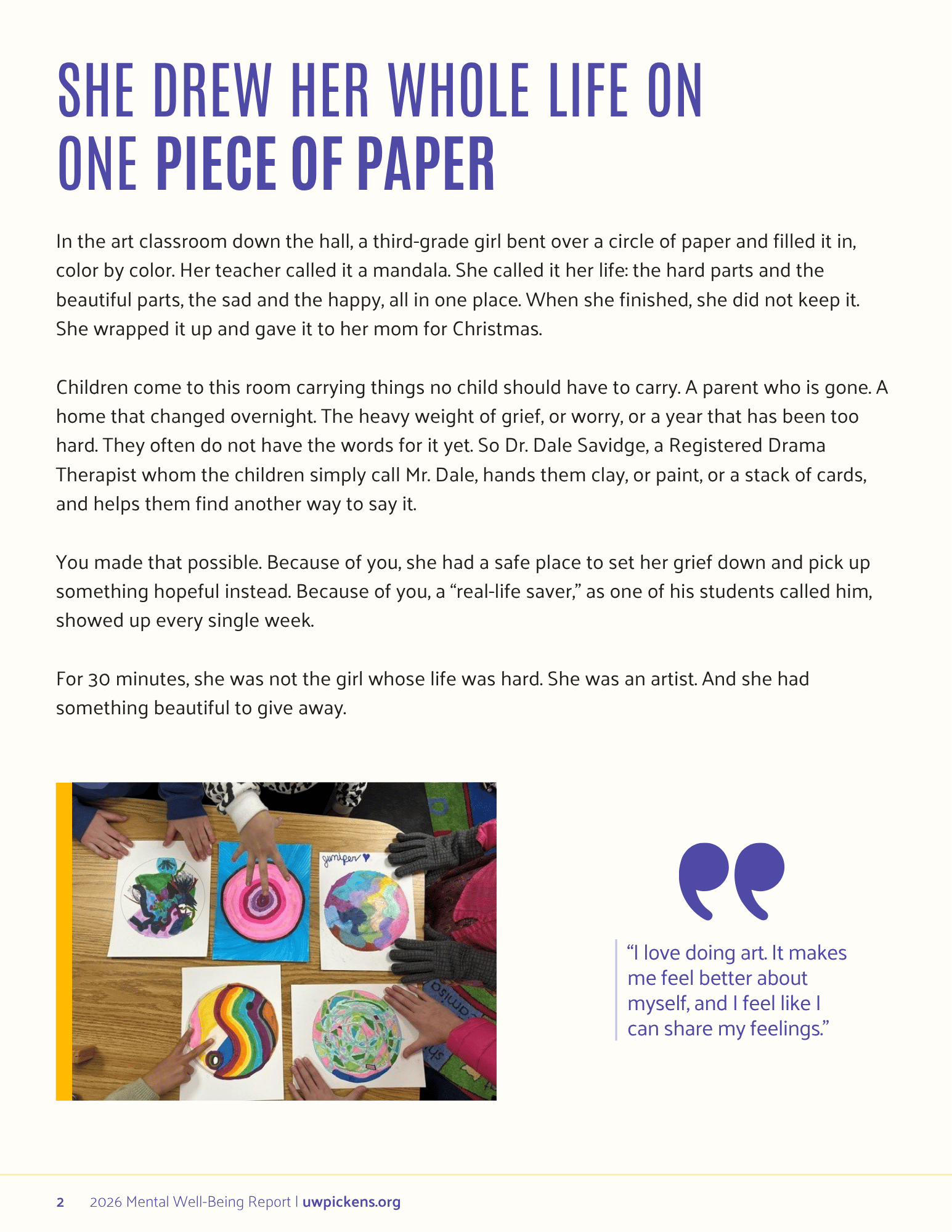 Mental Well-Being Impact Report page 2