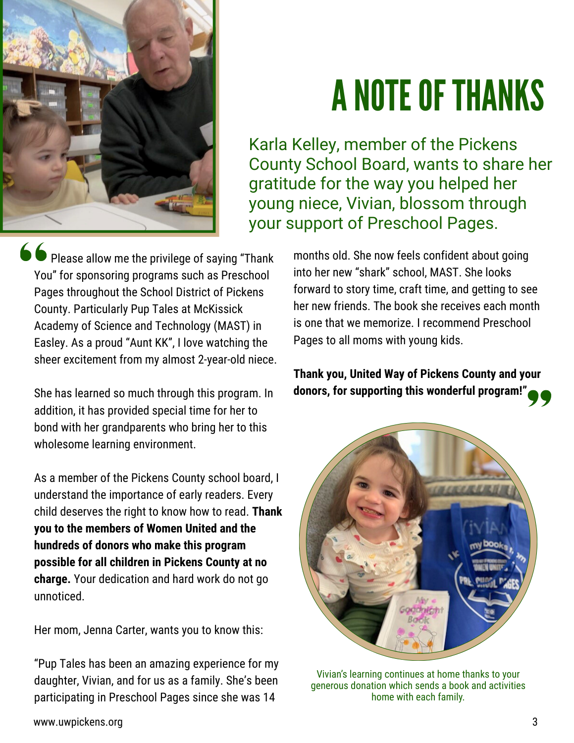 Preschool Pages report p 3