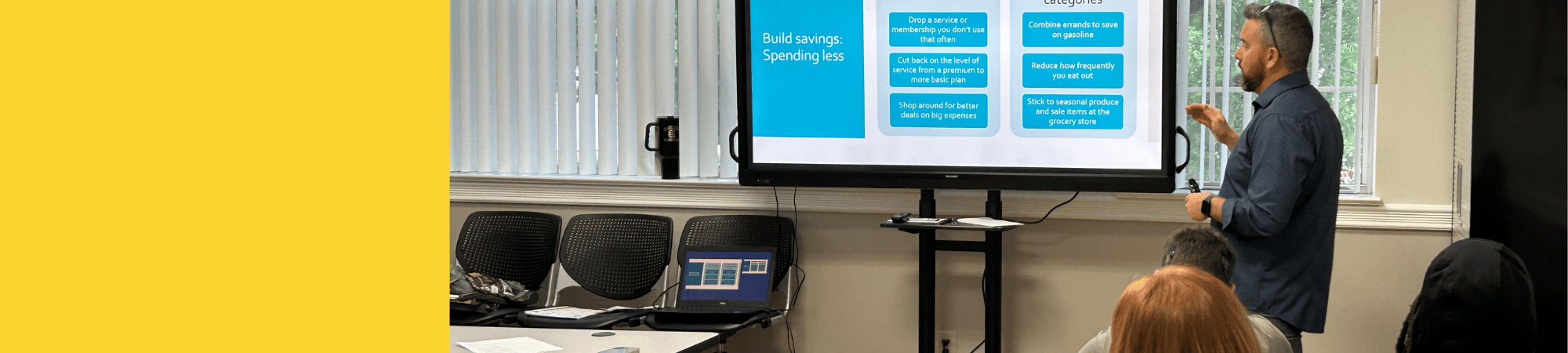 Adult ed financial literacy classroom