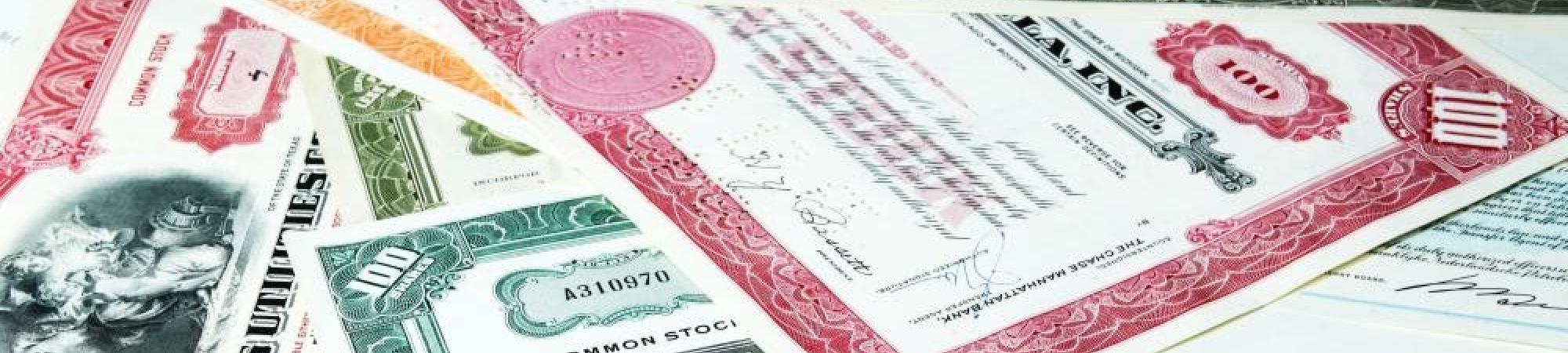 stock certificates